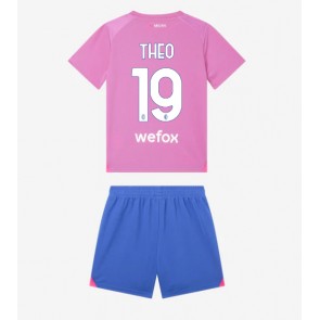AC Milan Theo Hernandez #19 Tredje trøje Børn 2023-24 Kort ærmer (+ korte bukser)
